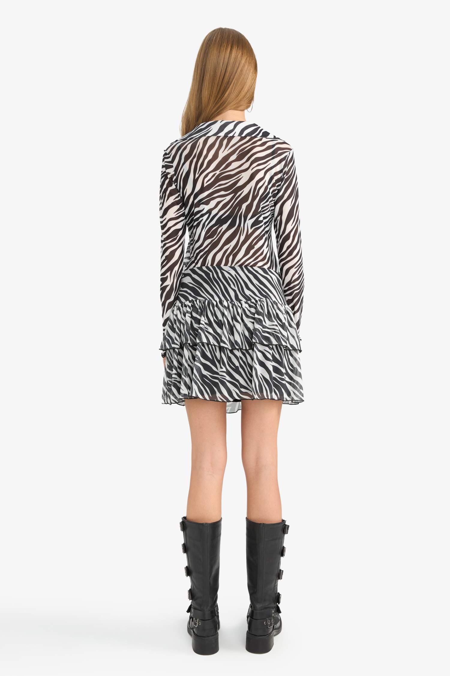 Coool Zebra Desenli Normal Bel Tül Mini Etek