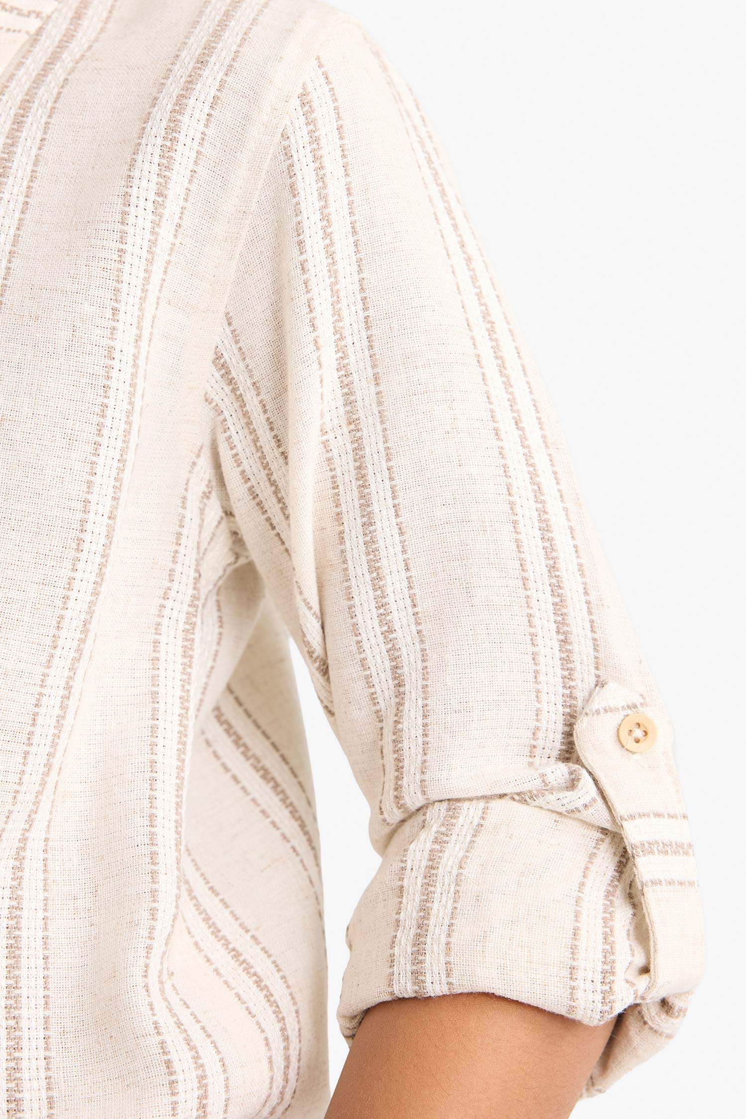 قميص مخطط ولادي ردن طويل قصة عادية بياخة بولو