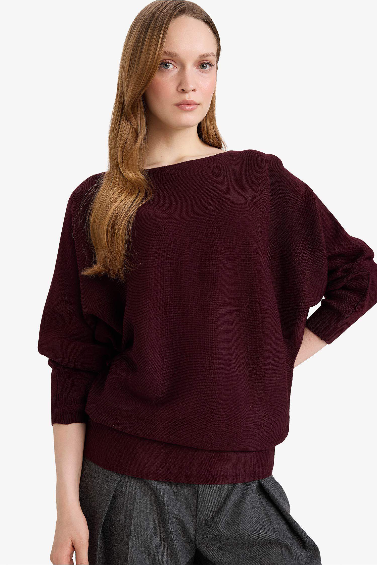 Boat Collar Knitwear Pullover