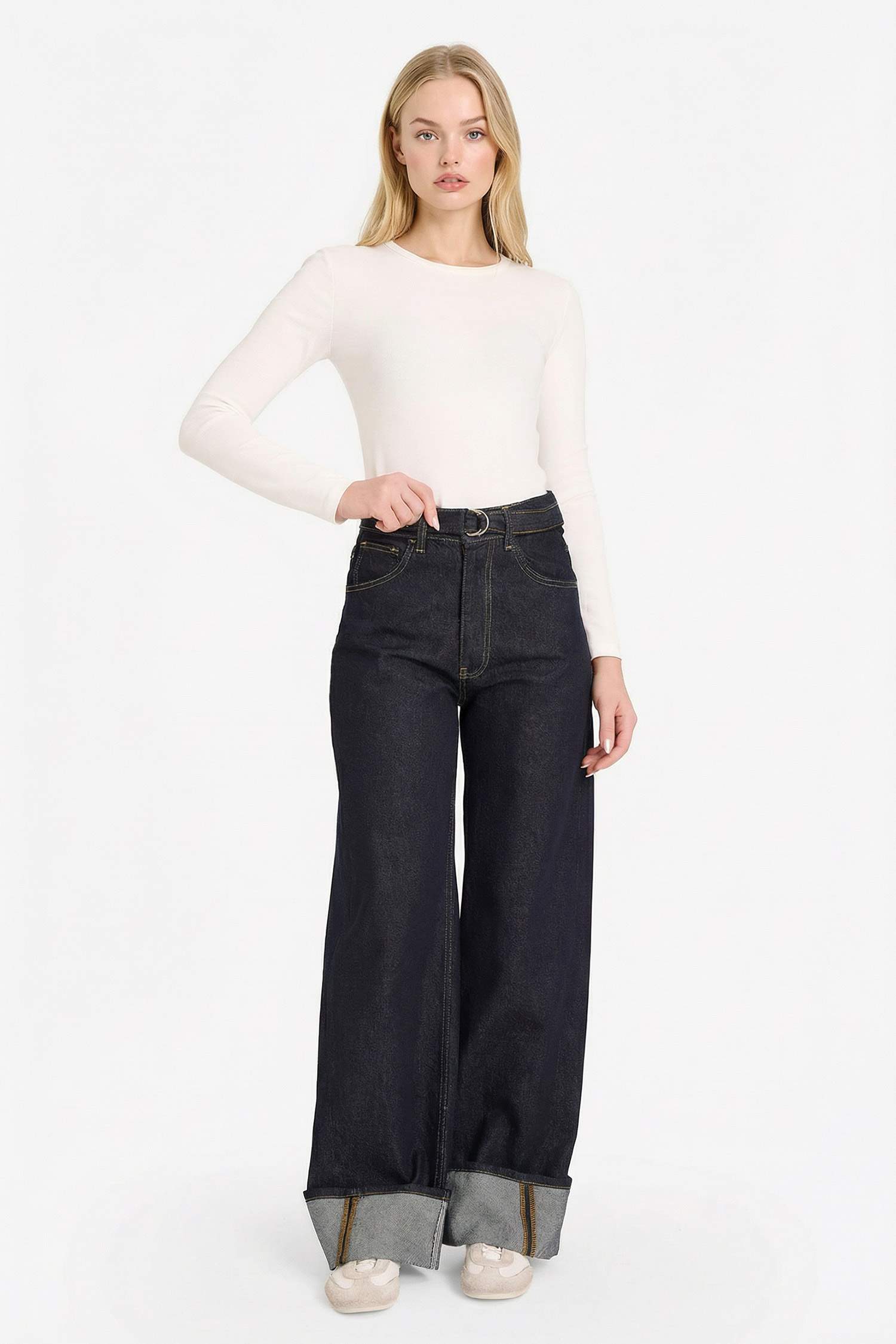 Straight Wide High Waist Long Jeans