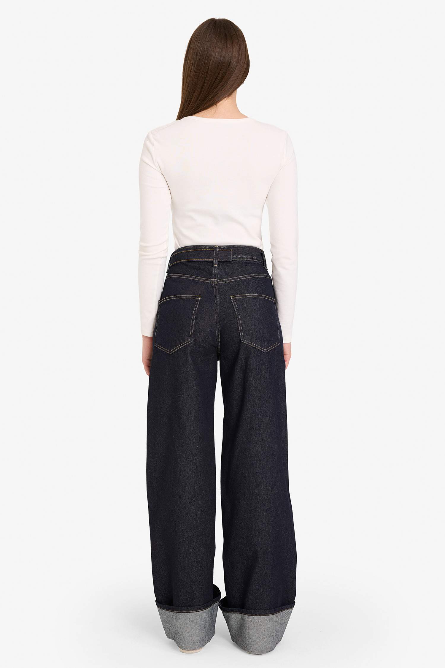 Straight Wide High Waist Long Jeans