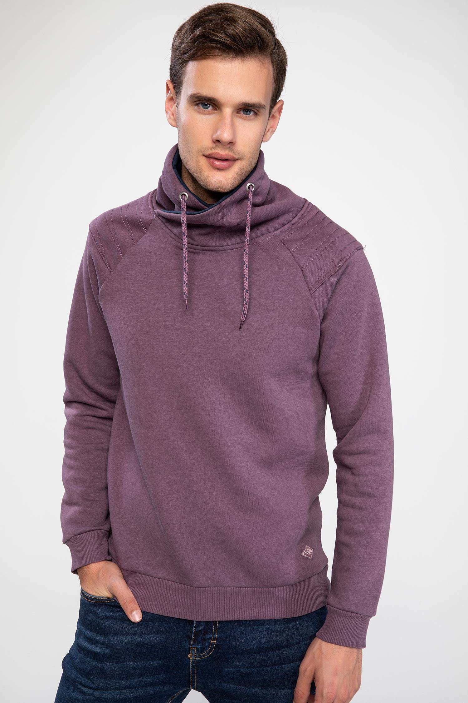 Defacto Şal Yaka Sweatshirt. 1