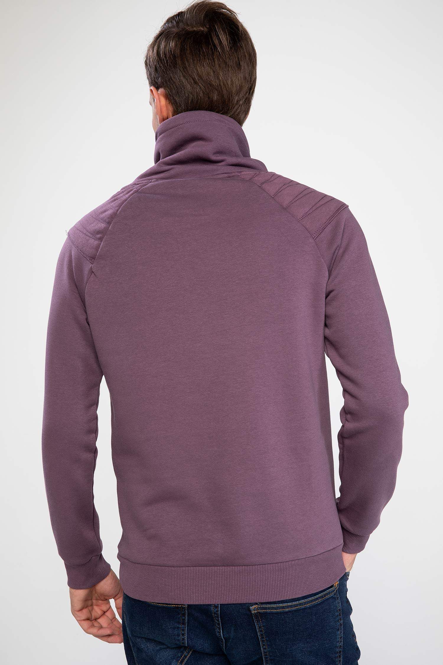 Defacto Şal Yaka Sweatshirt. 4
