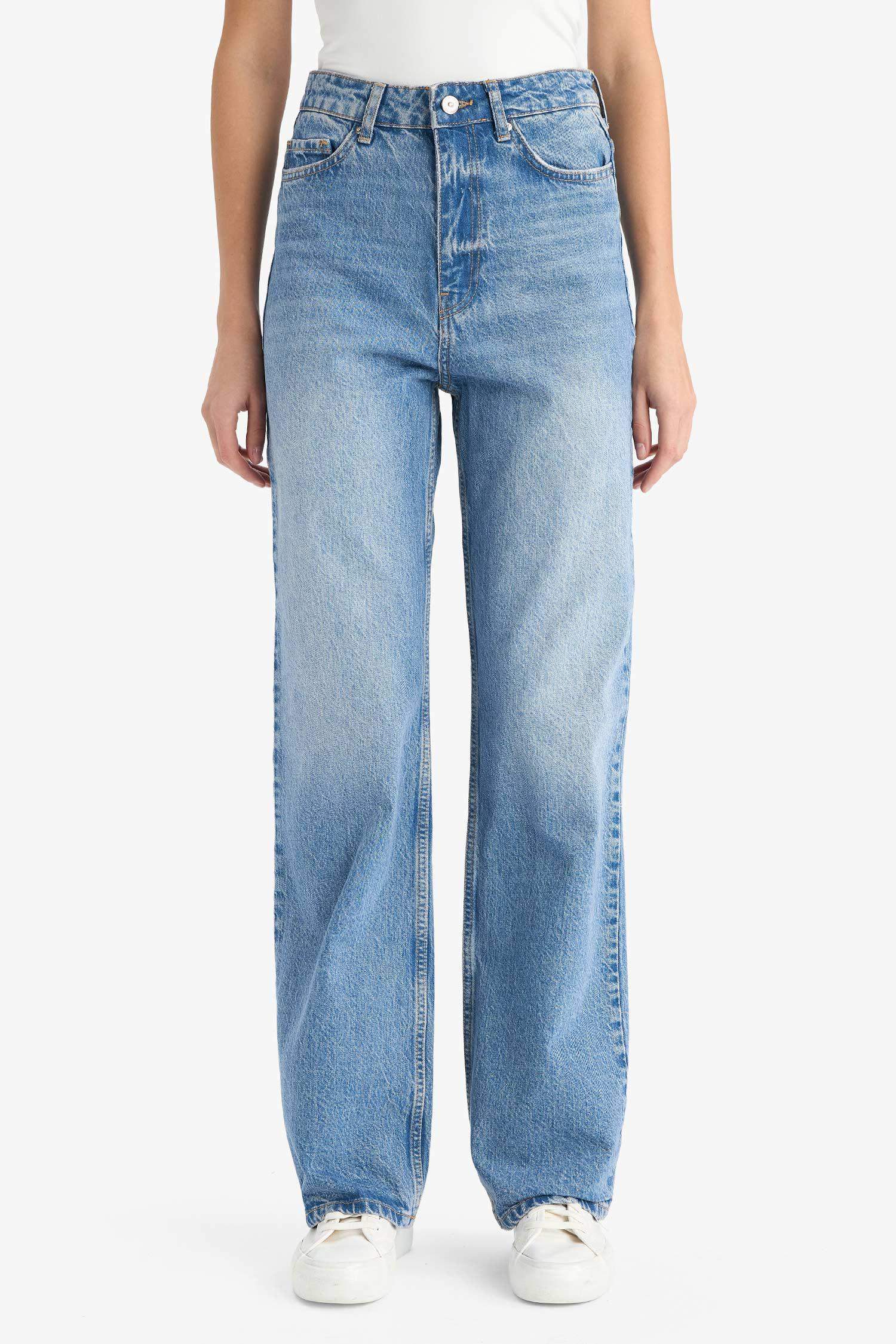 Straight Fit Denim Trousers