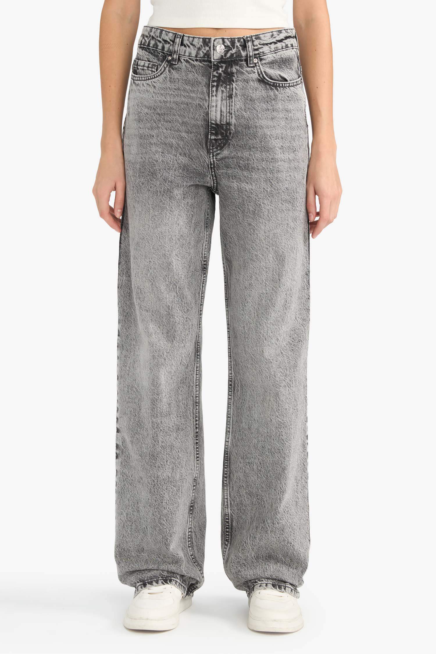 Jean taille haute Coupe droite