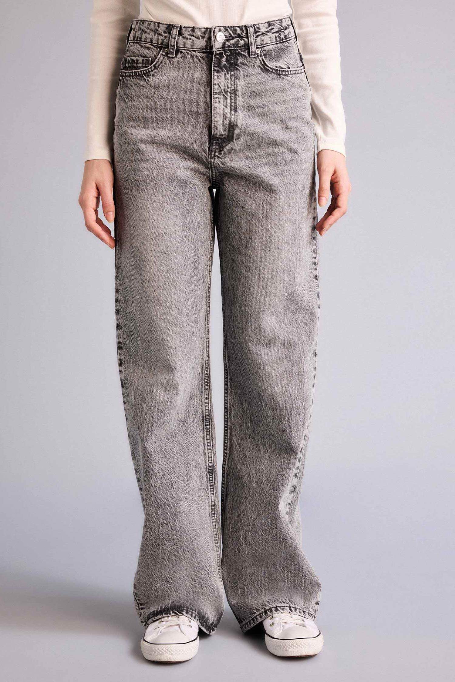 Jean taille haute Coupe droite