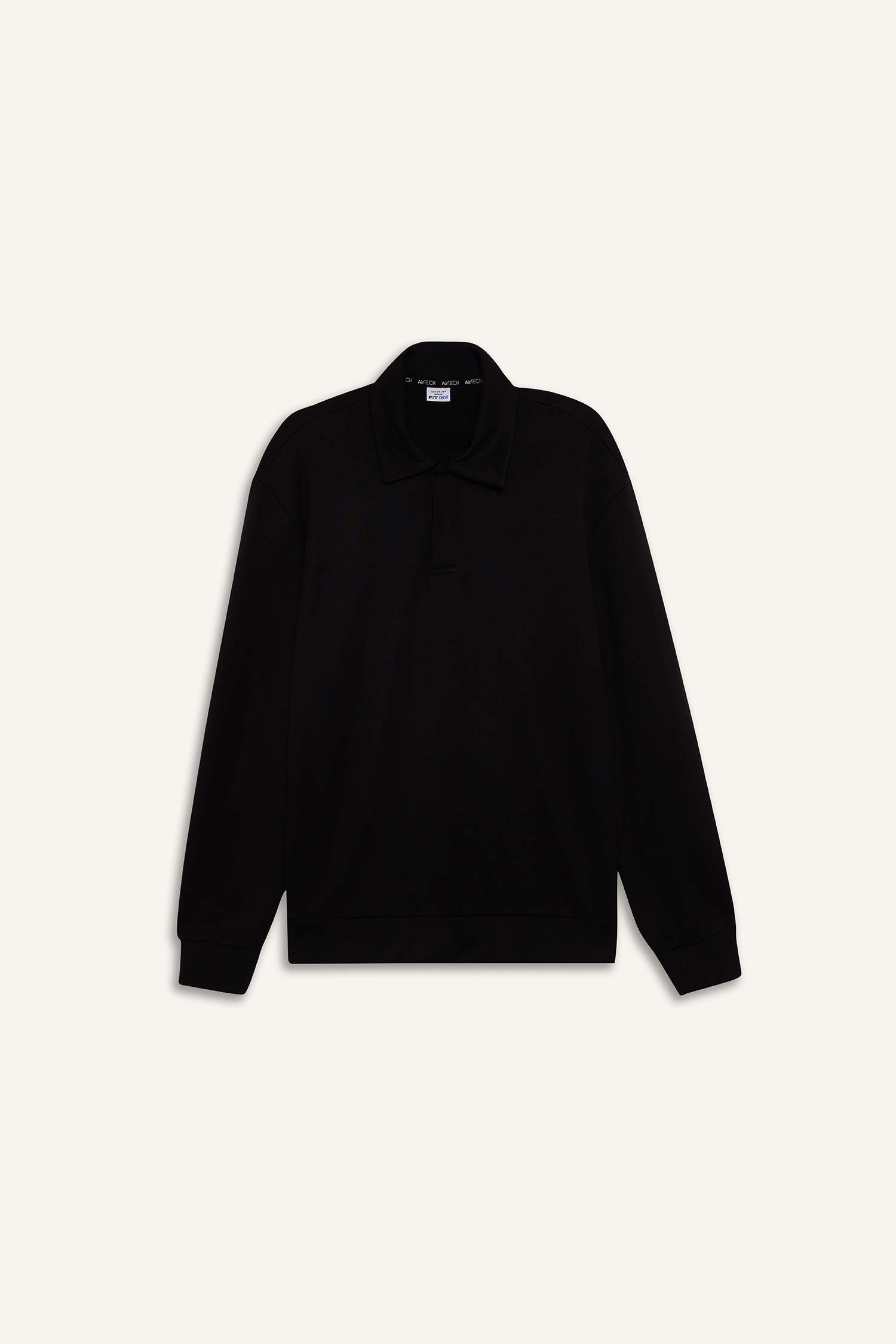 Standart Fit Polo Yaka Modal Sporcu Sweatshirt