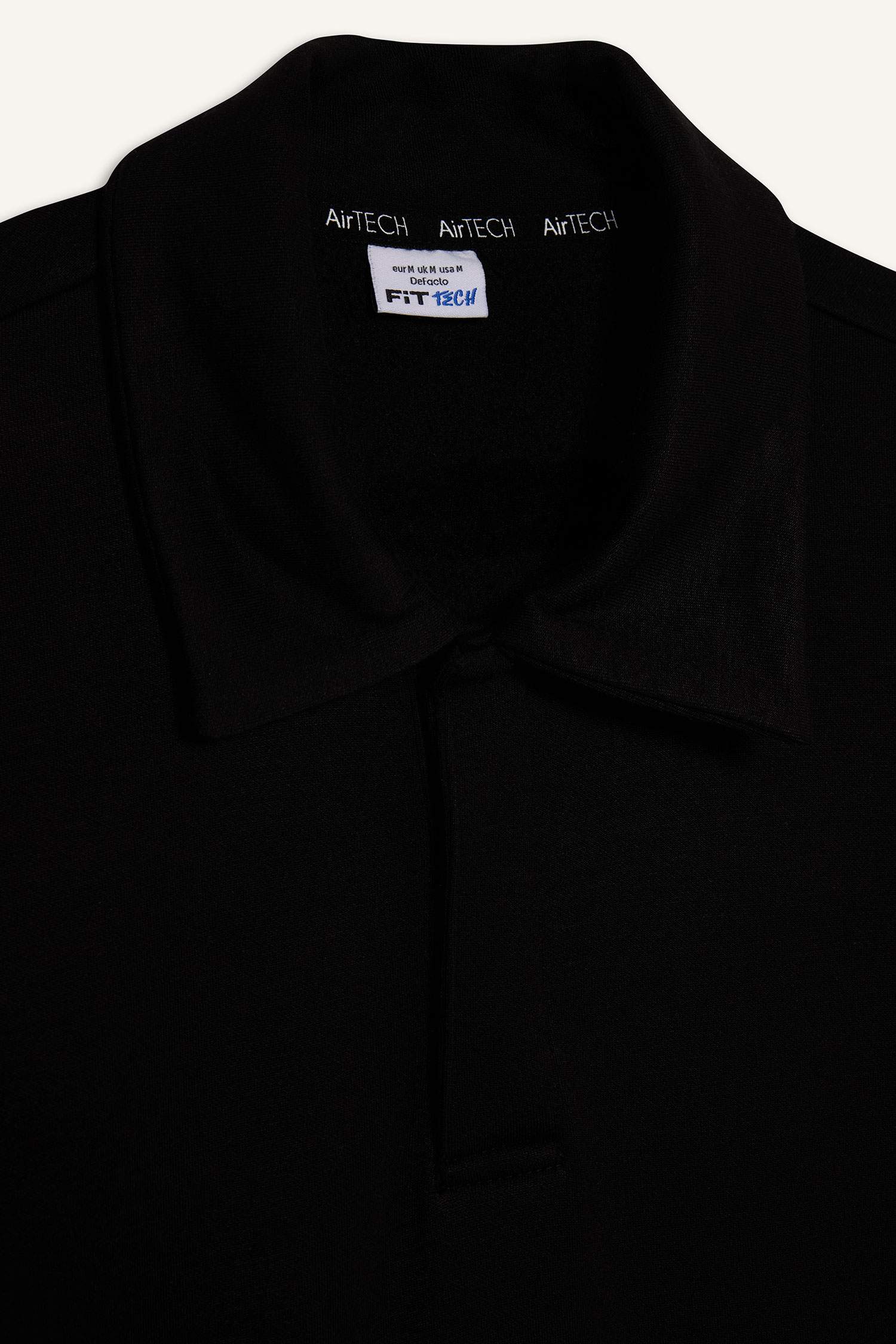 Standart Fit Polo Yaka Modal Sporcu Sweatshirt