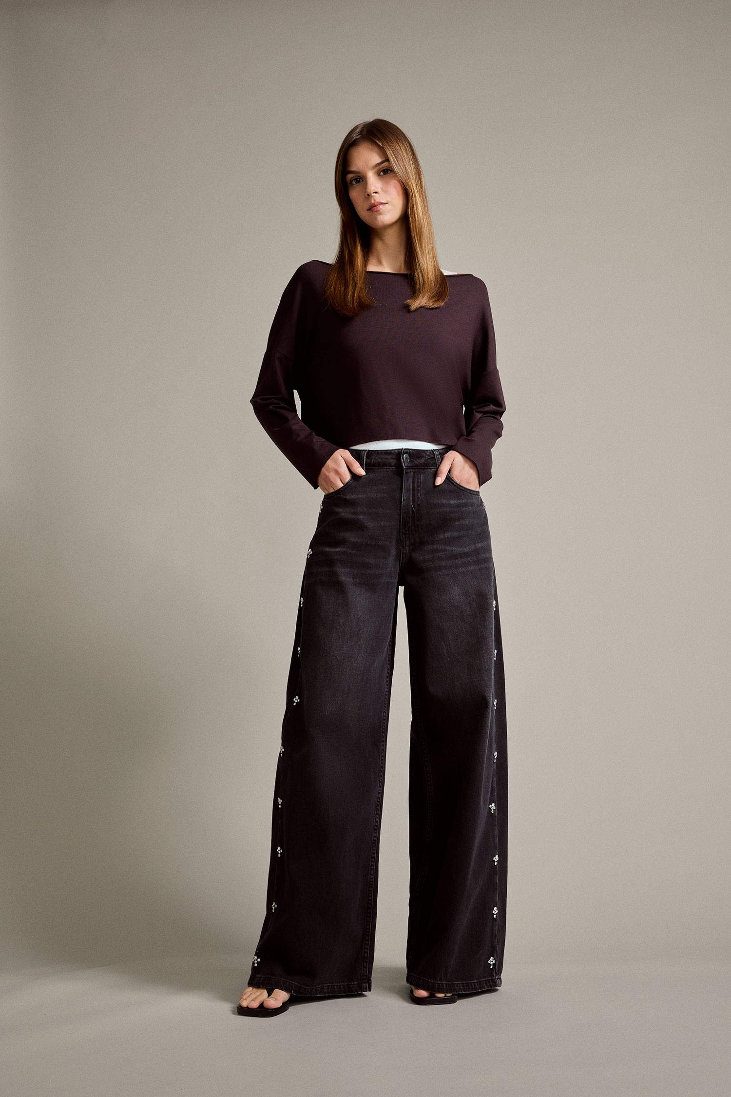 Relax Fit Geniş Paça Jean Pantolon