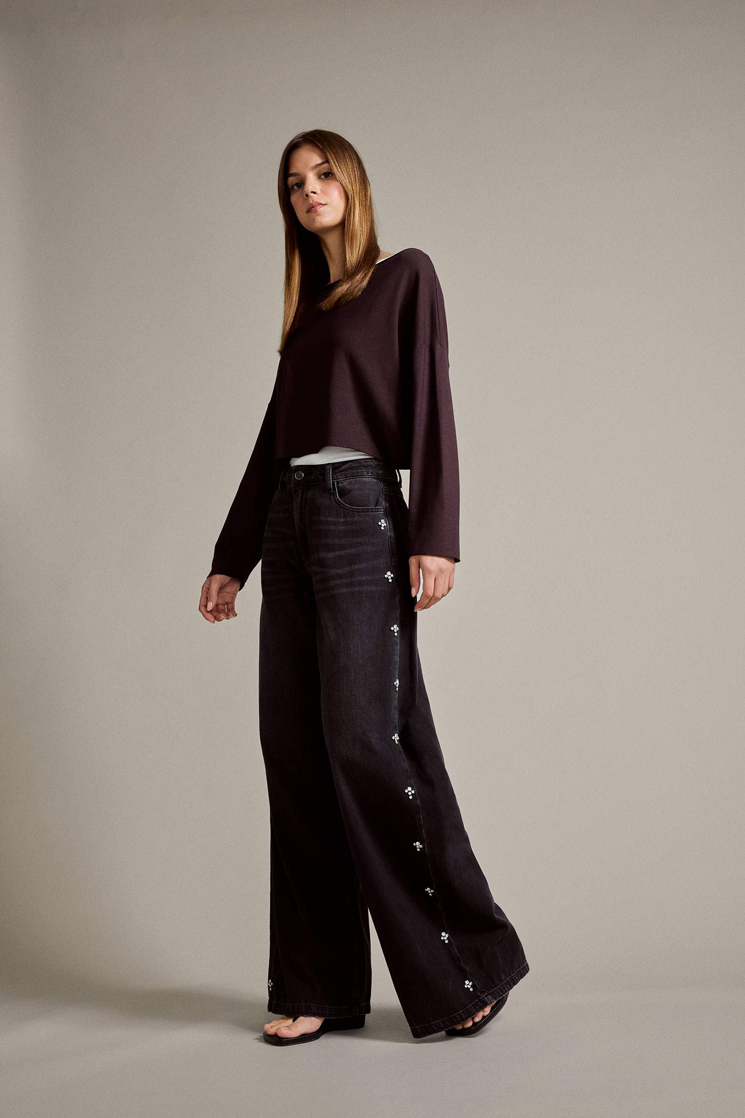 Relax Fit Geniş Paça Jean Pantolon