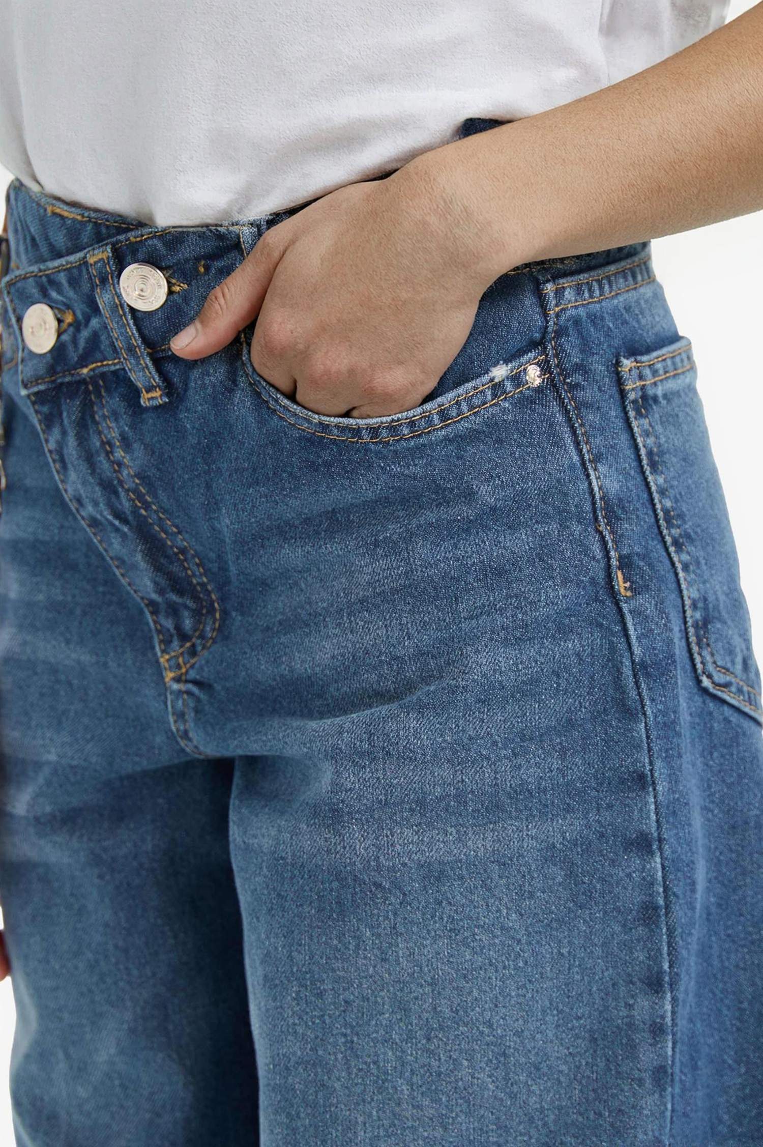 Kız Çocuk Wide Leg Geniş Paça Jean Pantolon
