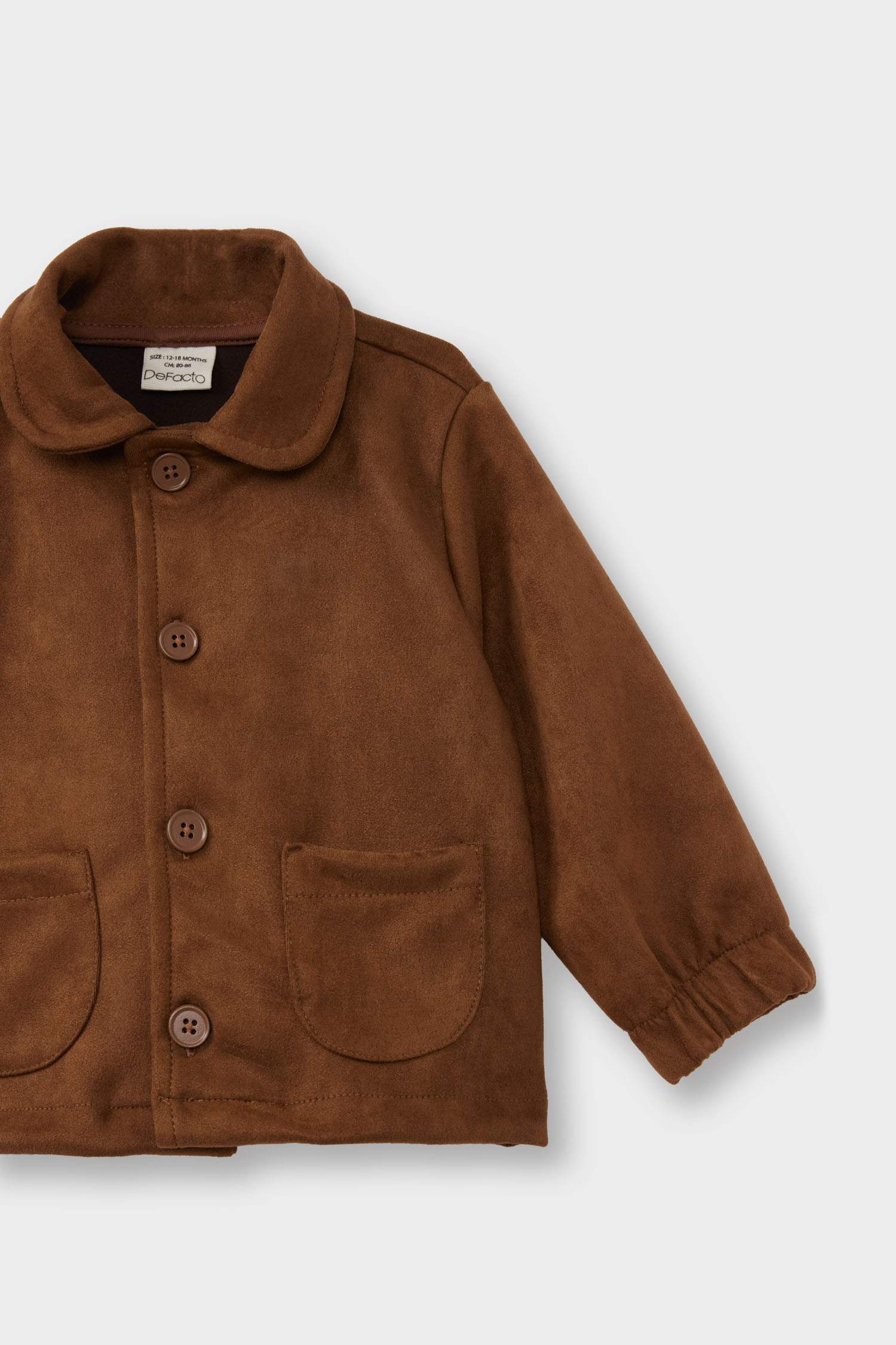 Baby Girl Shirt Collar Puffer Jacket