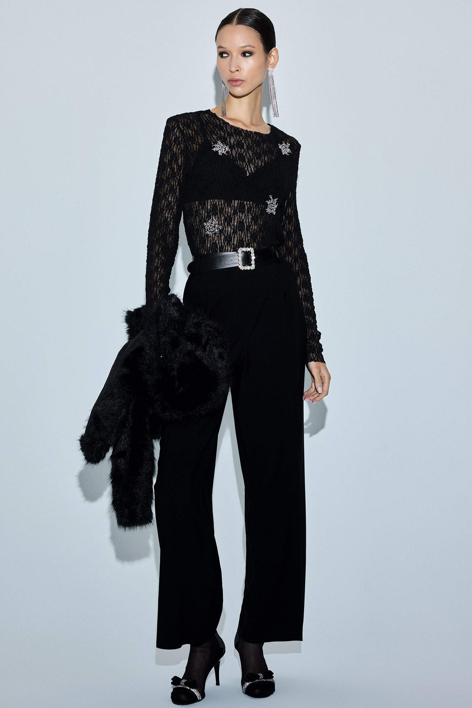 Straight Fit Regular Hem Sensual Trousers