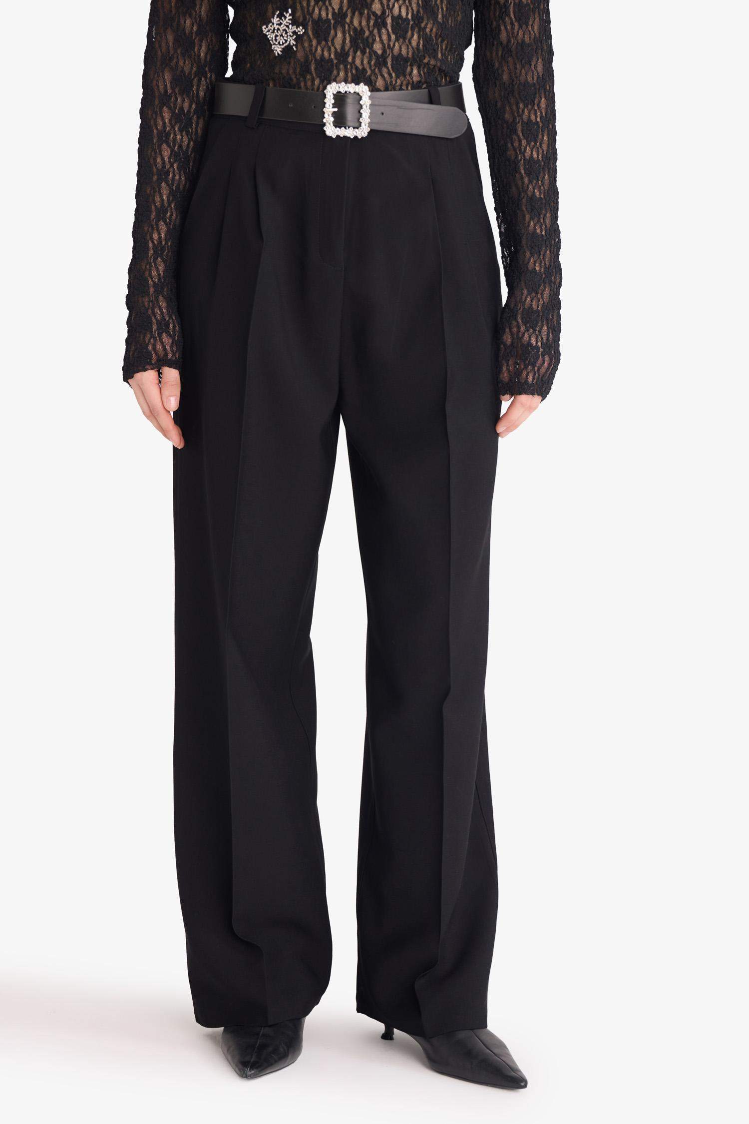 Straight Fit Regular Hem Sensual Trousers