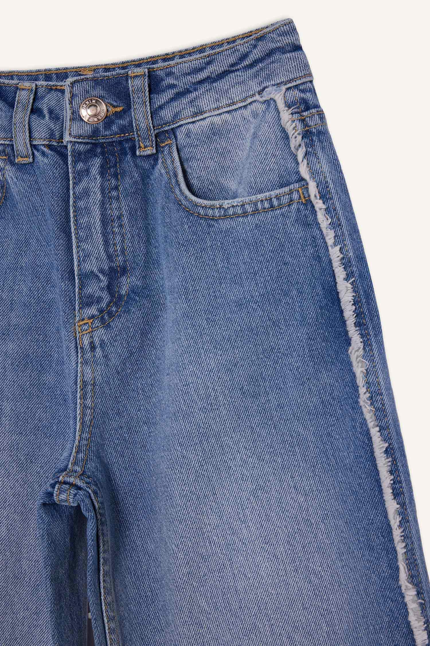 بنطرون جينز وايد ليج برجل واسع