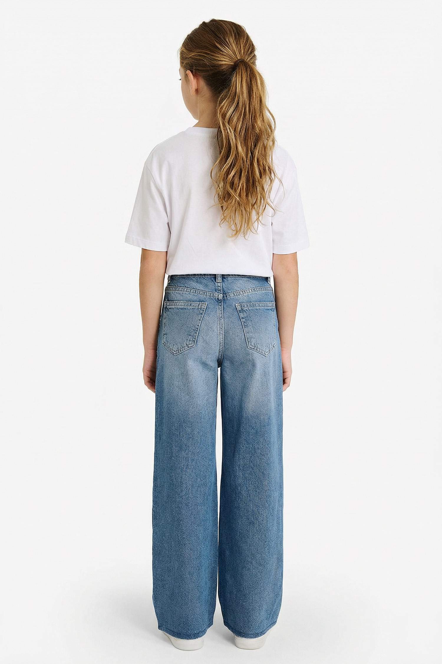 بنطرون جينز وايد ليج برجل واسع