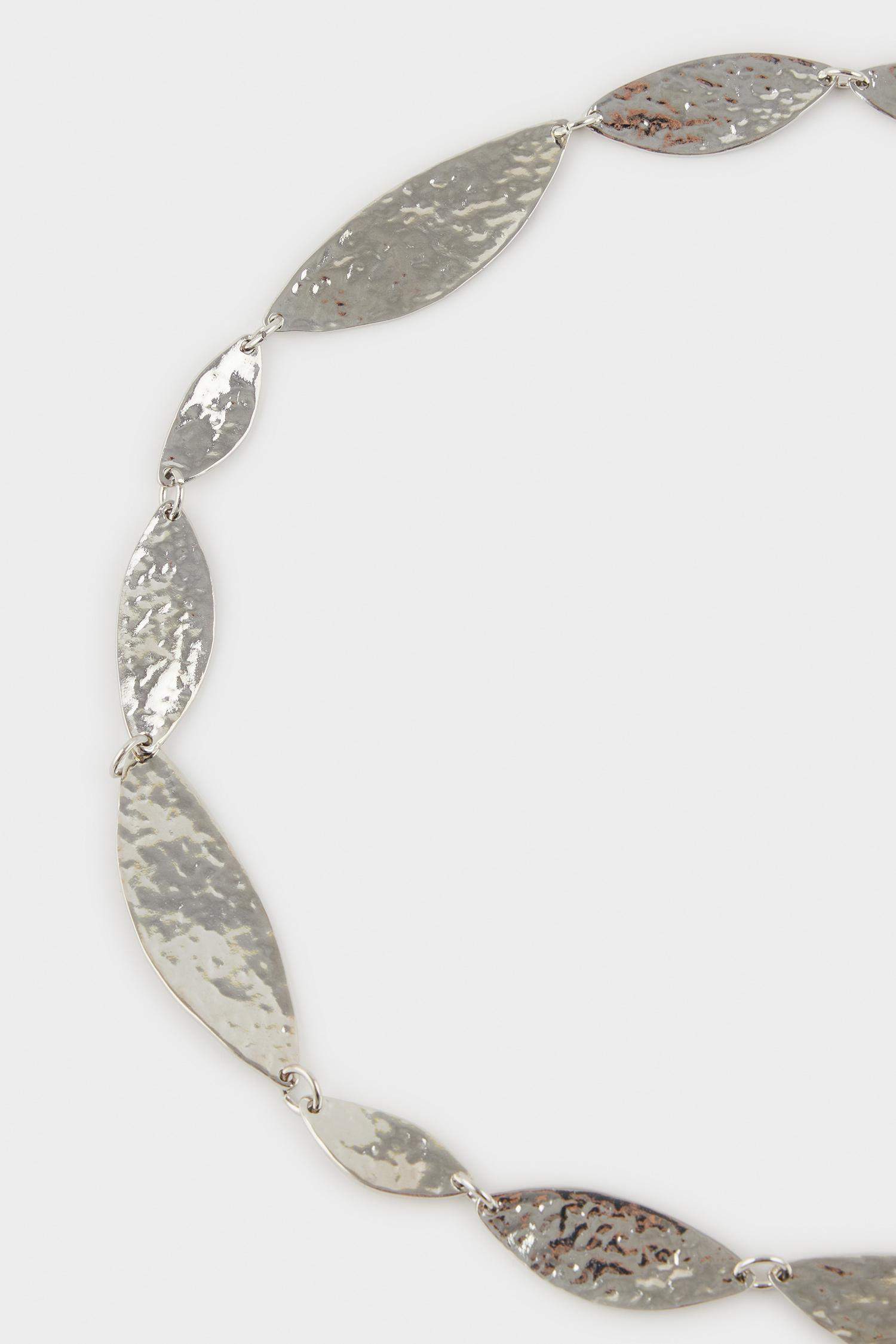 Kadın Silver Parlak Desenli Metal Zincir Kemer