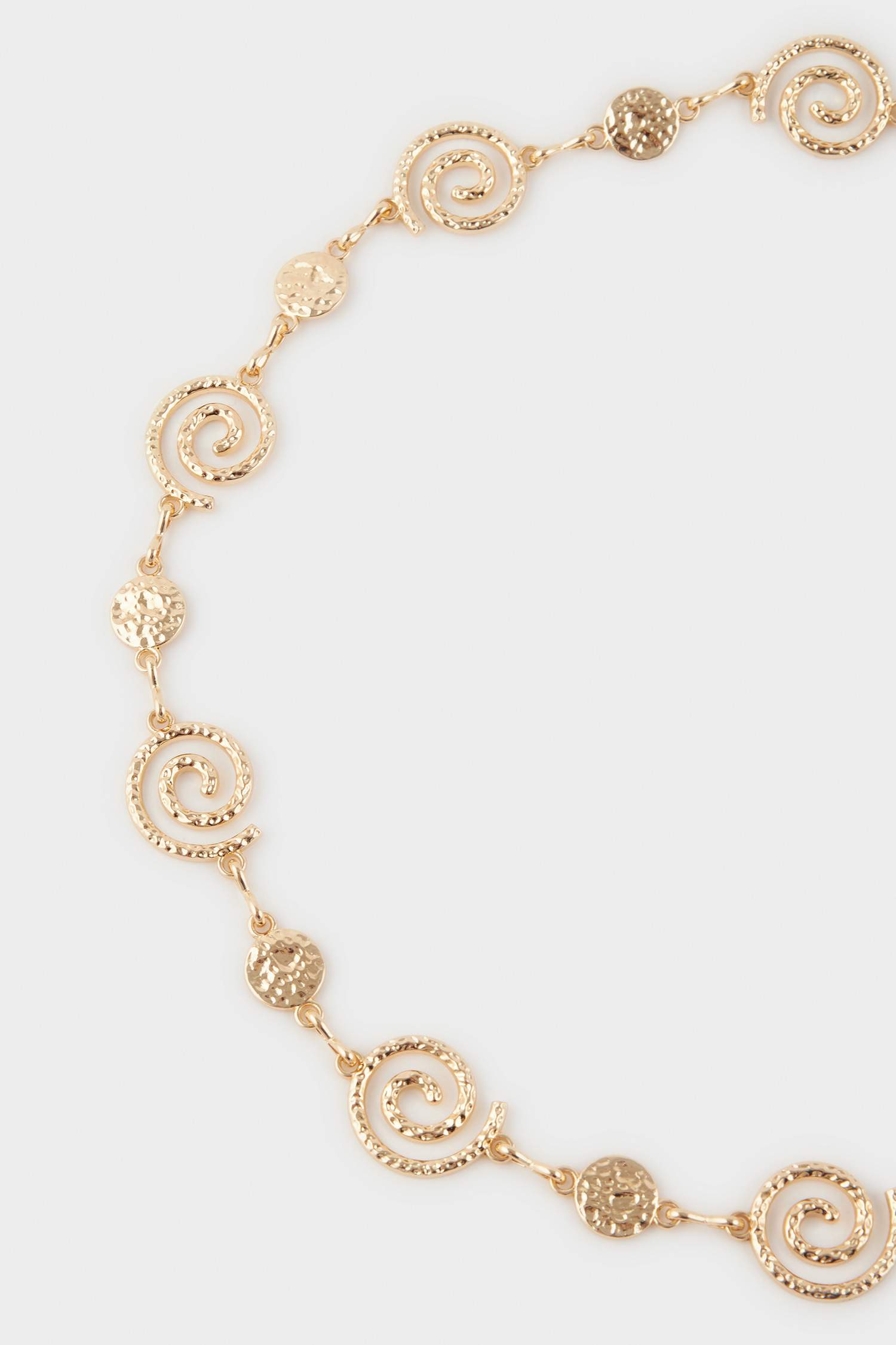 Kadın Gold Sarmal Temalı Metal Kemer