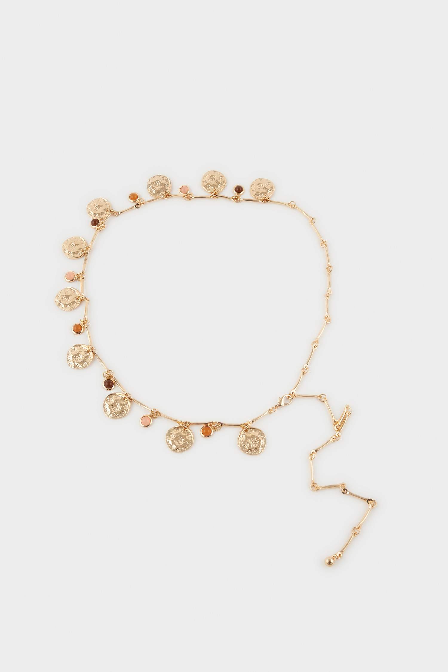 Kadın Gold Sallantılı Metal Zincir Kemer