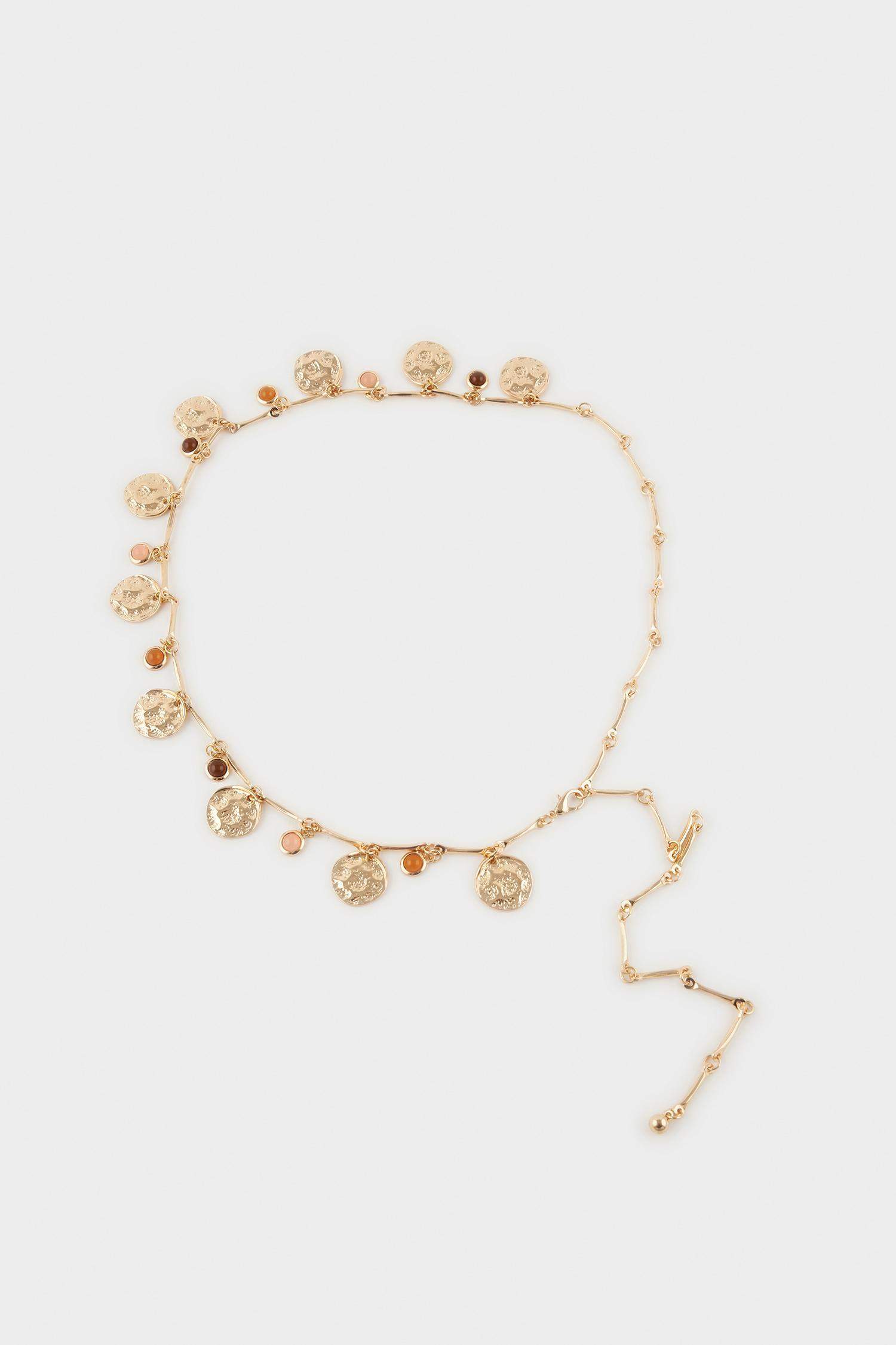 Kadın Gold Sallantılı Metal Zincir Kemer