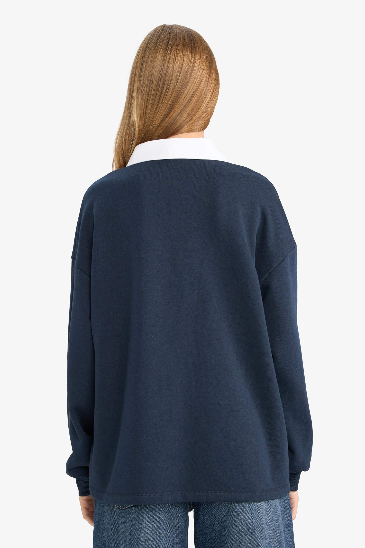 Oversize Fit Harvard University Licensed Long Sleeve Sweatshirt