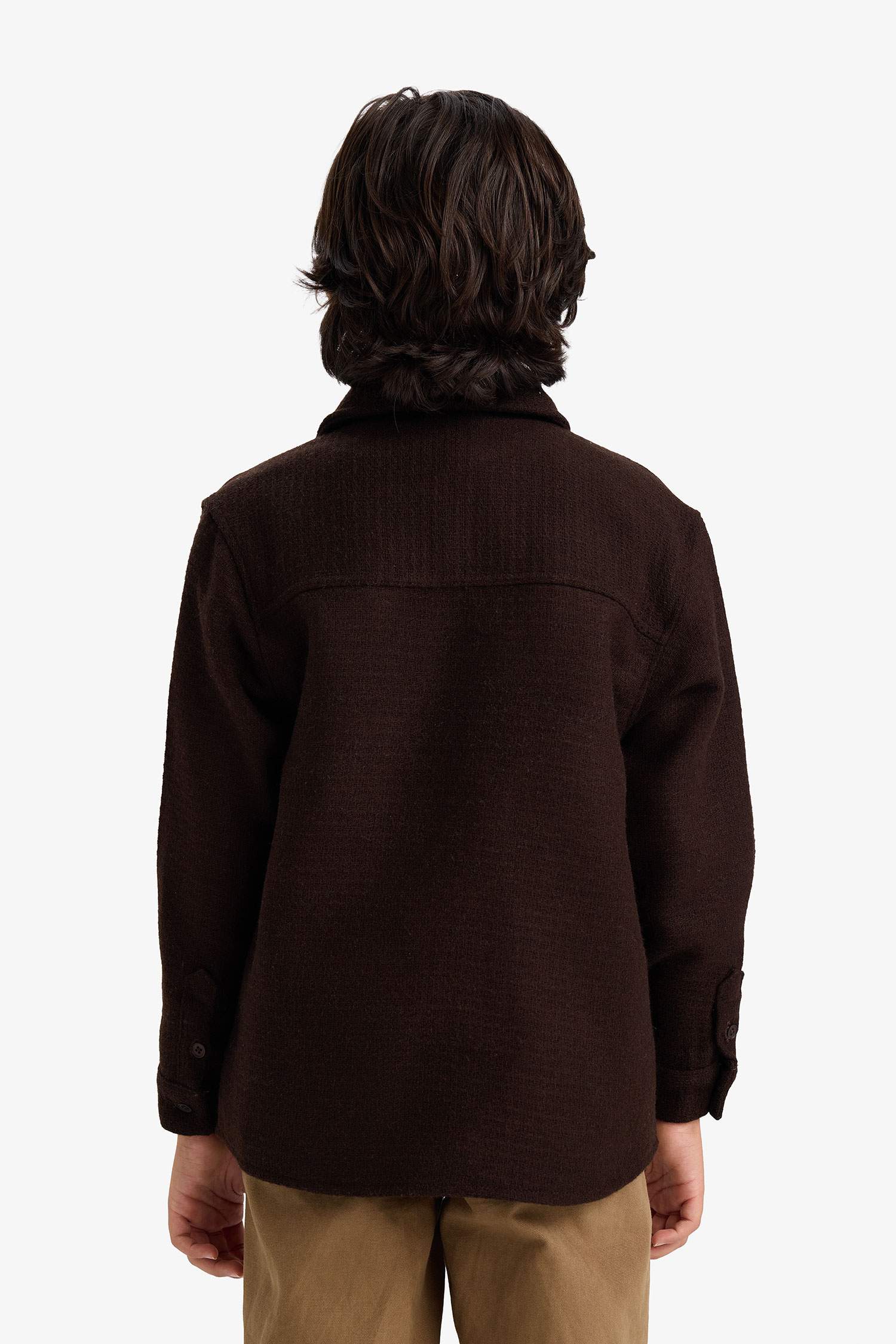 قميص بولو ردن طويل وافل اوفر سايز بياخة بولو