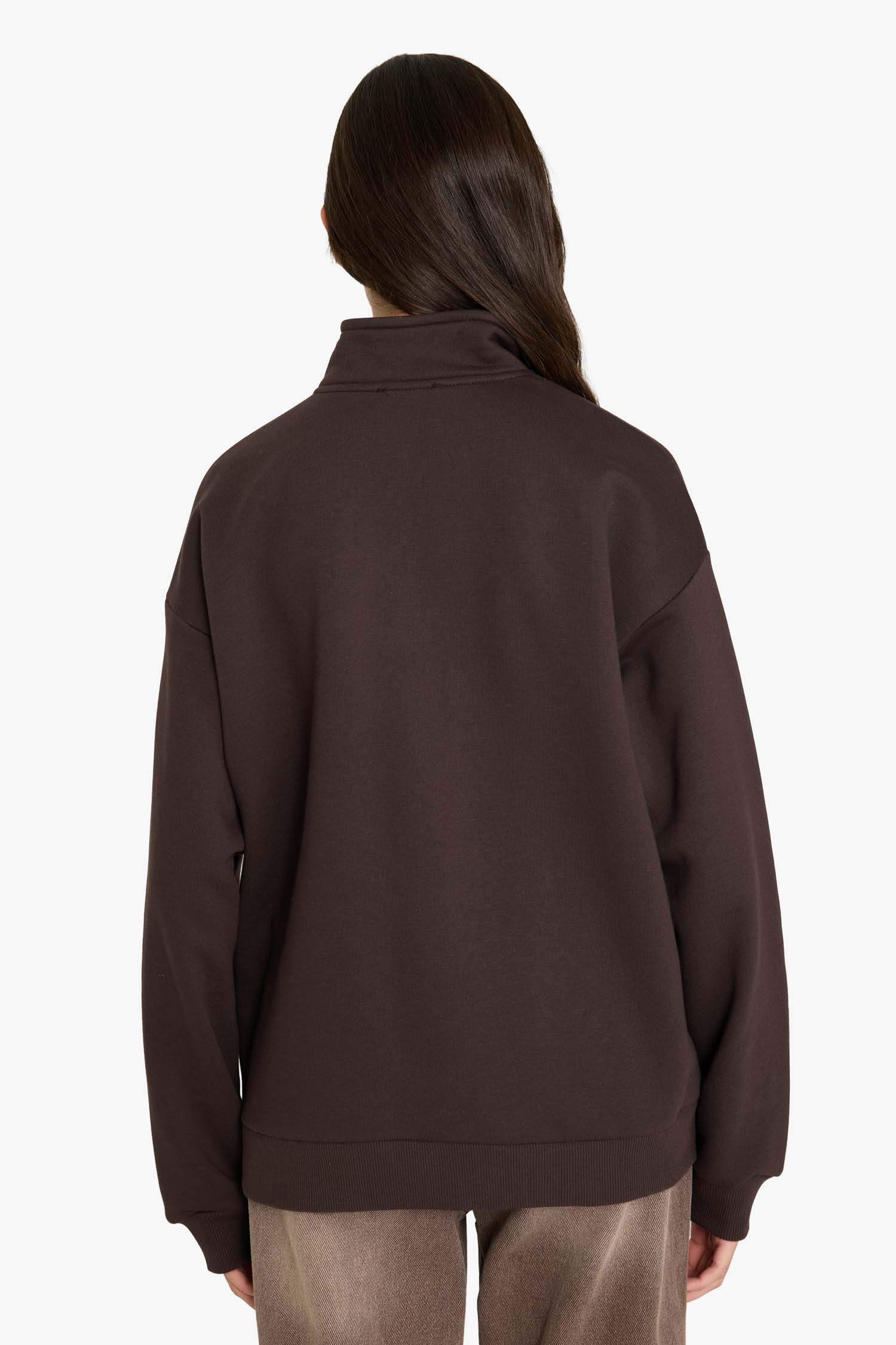 سويت شيرت قماس سميك اوفر سايز بنص سحاب