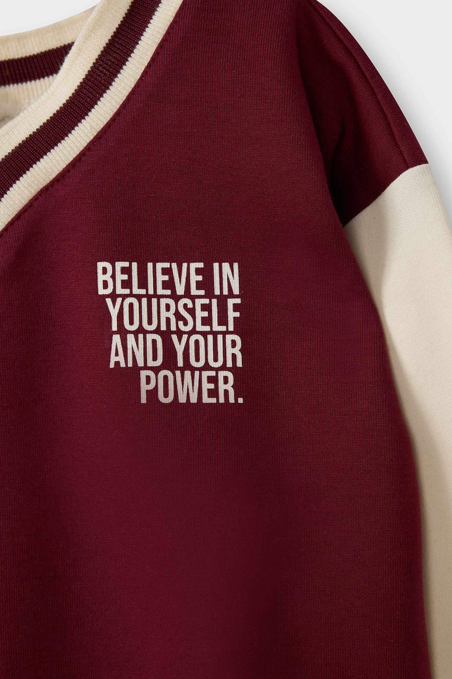 Erkek Bebek 2'li Takım Baskılı Sweatshirt Eşofman Altı