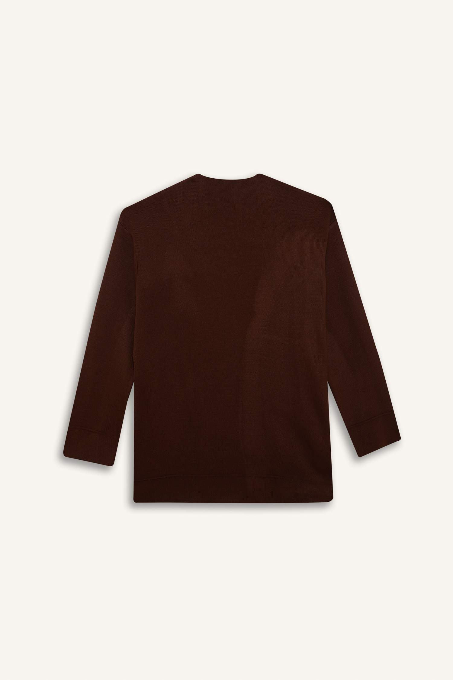 Regular Fit V Yaka Bağlama Detaylı Triko Hırka