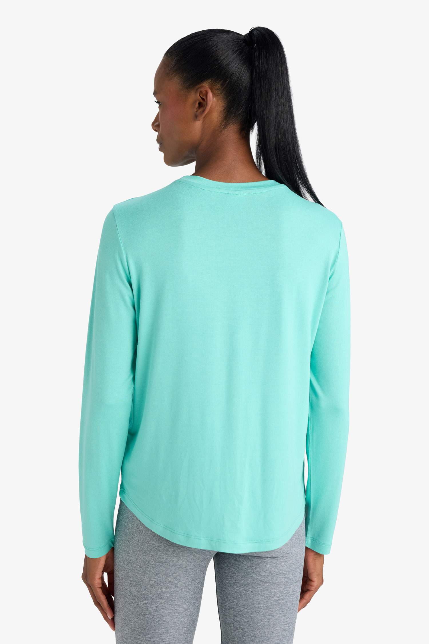 Standart Fit Bisiklet Yaka Sporcu Uzun Kollu Tişört