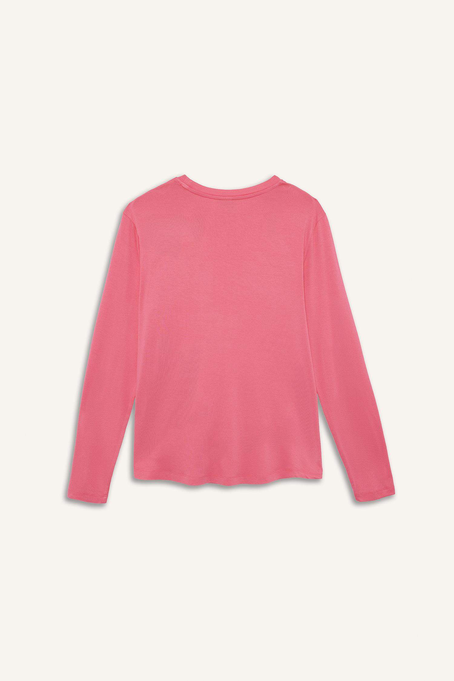 Standart Fit Bisiklet Yaka Sporcu Uzun Kollu Tişört