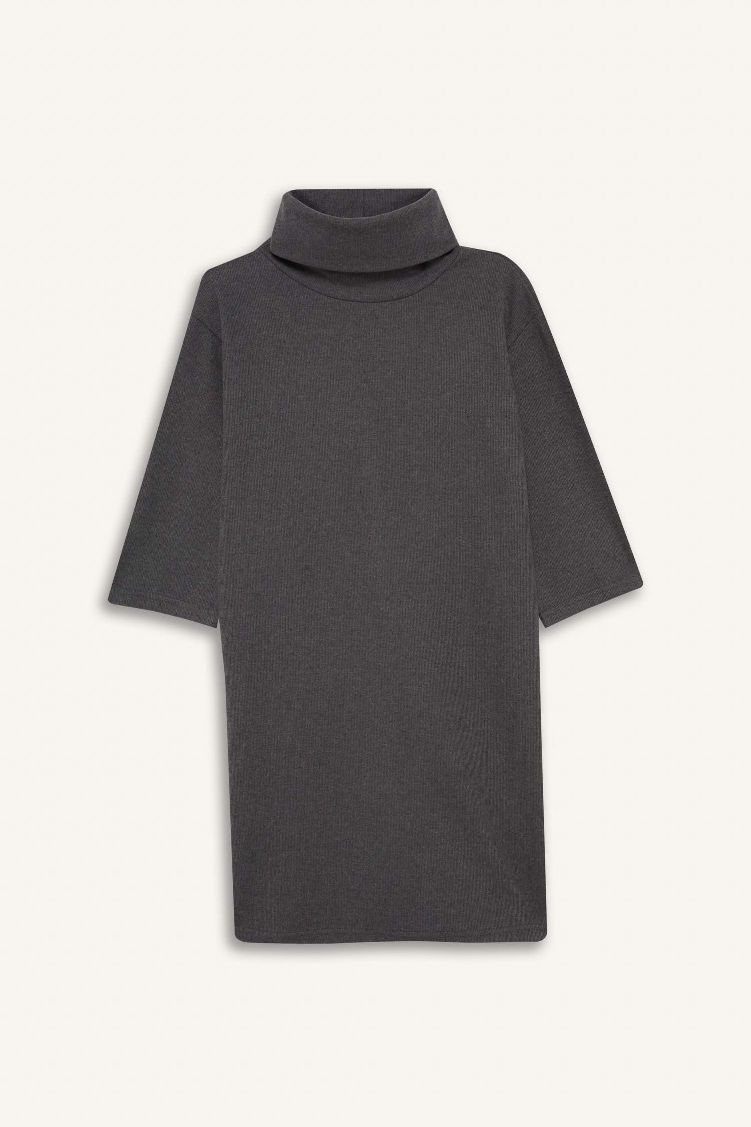 Balıkçı Yaka Yarım Kollu Mini Elbise