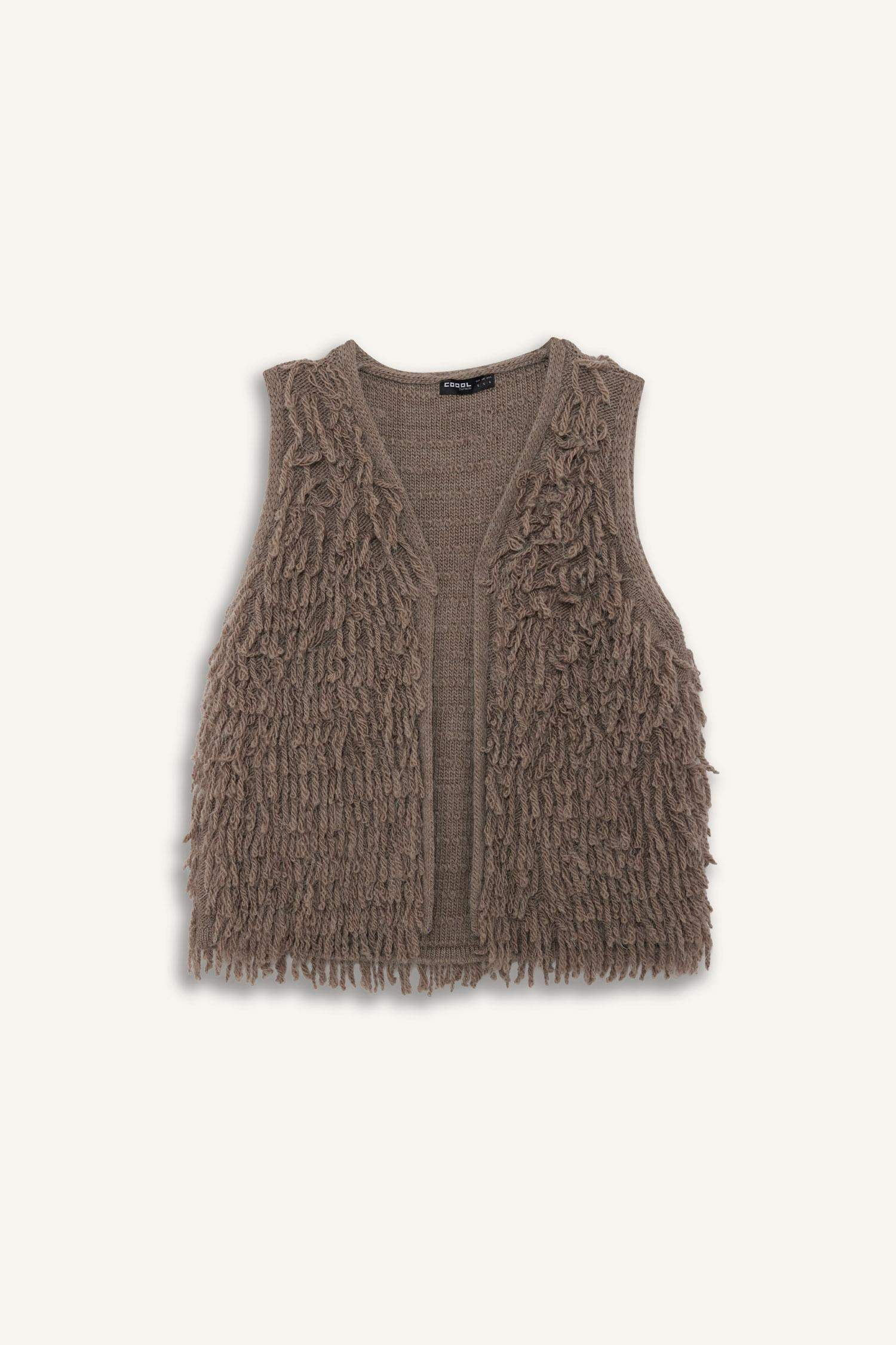 Püskül Detaylı Yelek