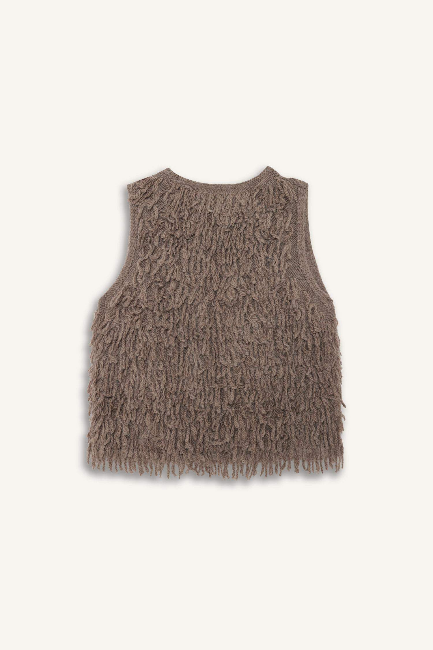 Püskül Detaylı Yelek