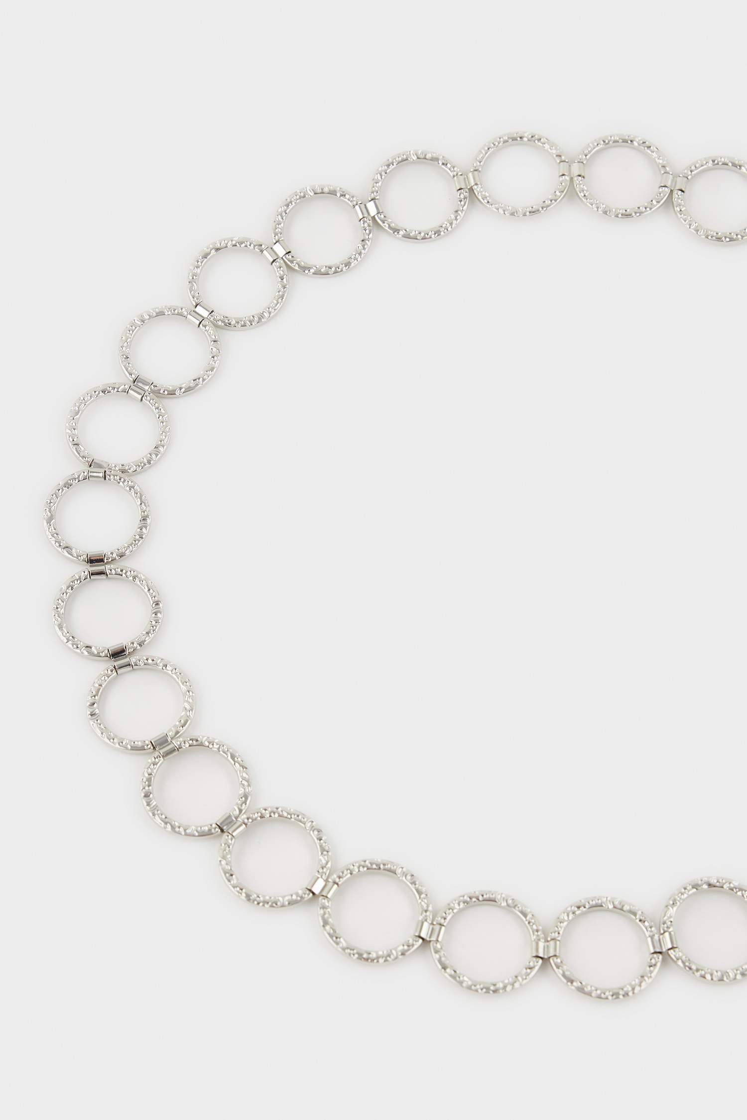 Kadın Silver Yuvarlak Metal Zincir Kemer