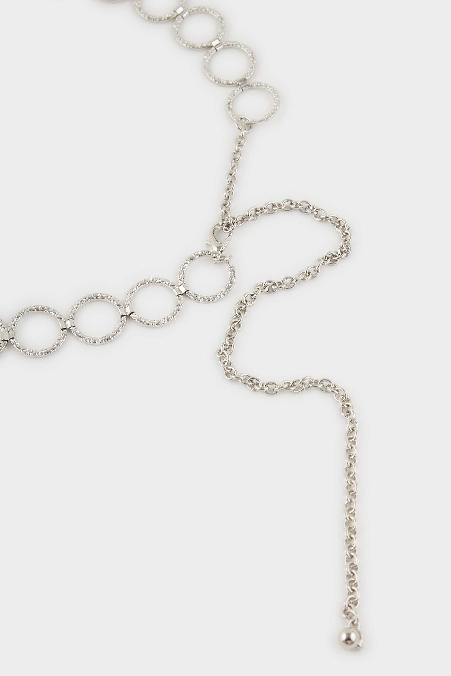 Kadın Silver Yuvarlak Metal Zincir Kemer