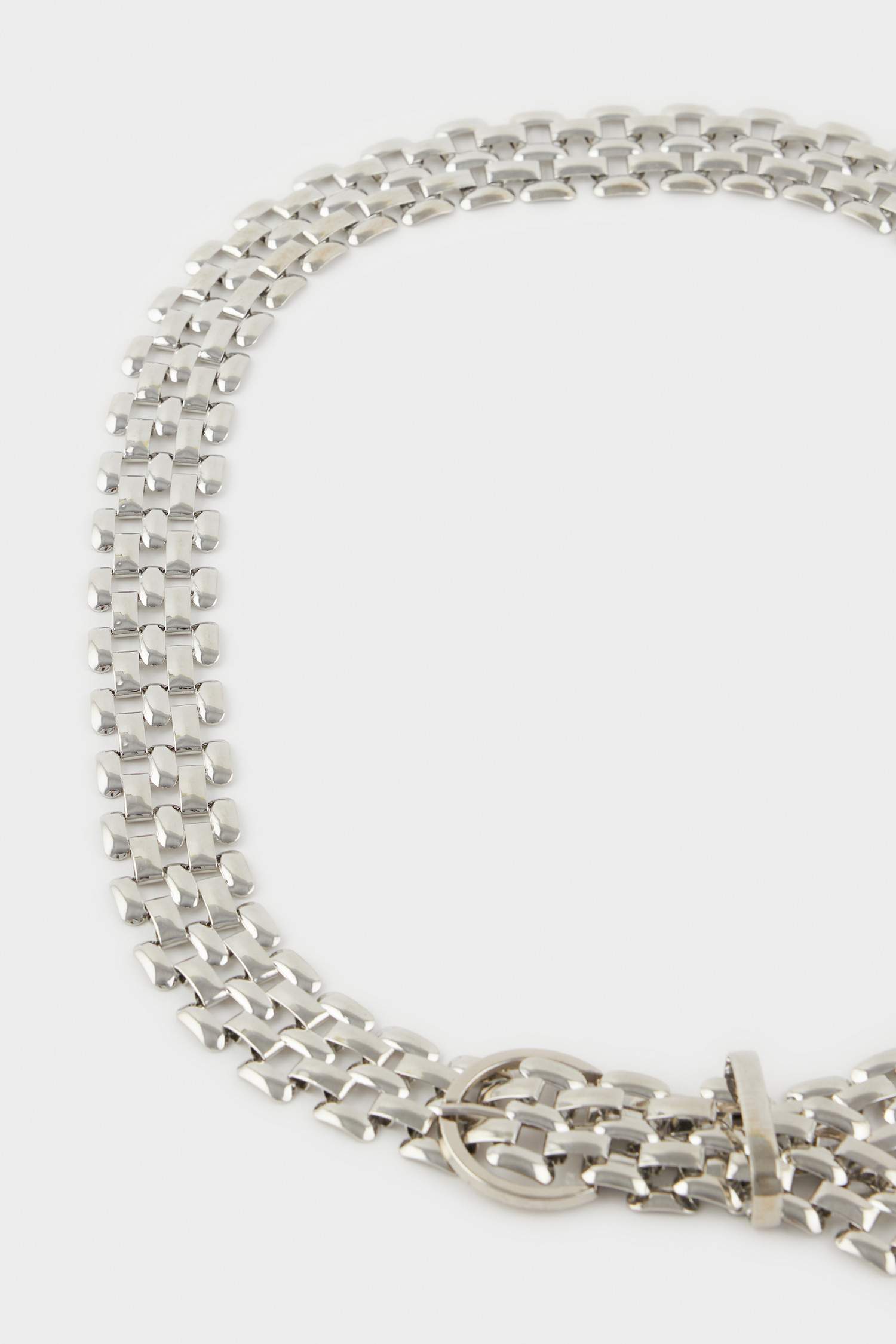 Kadın Silver İki Sıralı Metal Zincir Kemer