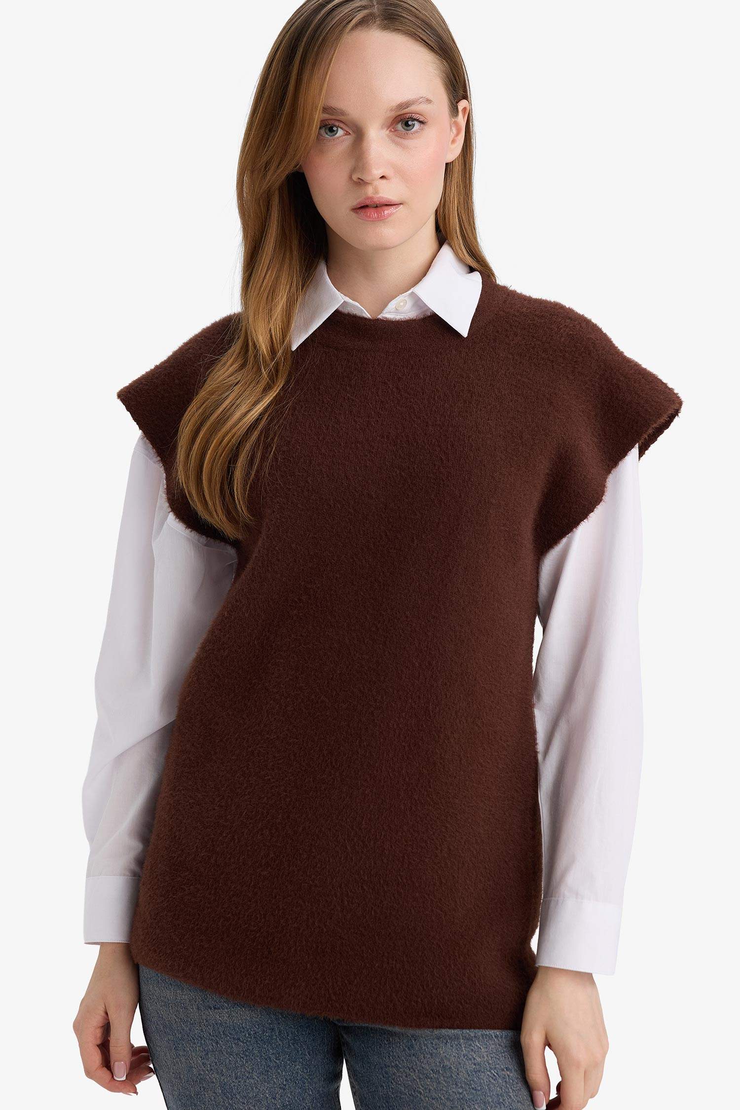 Regular Fit Bisiklet Yaka Triko Süveter