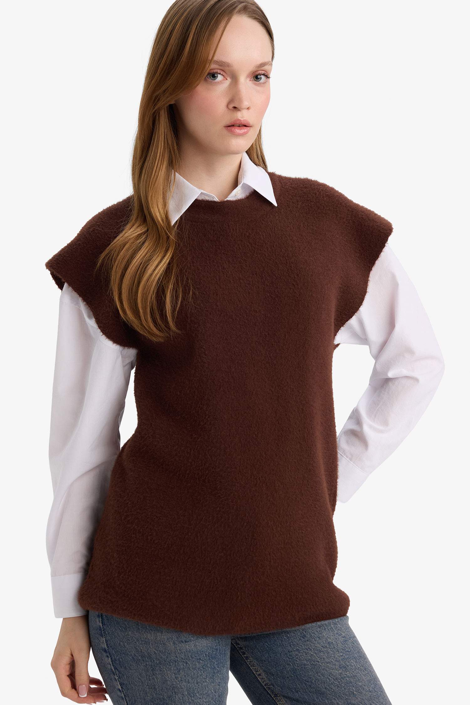 Regular Fit Bisiklet Yaka Triko Süveter