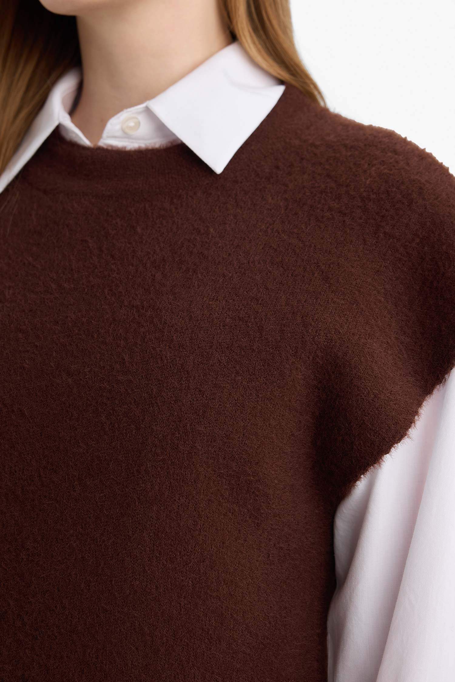 Regular Fit Bisiklet Yaka Triko Süveter