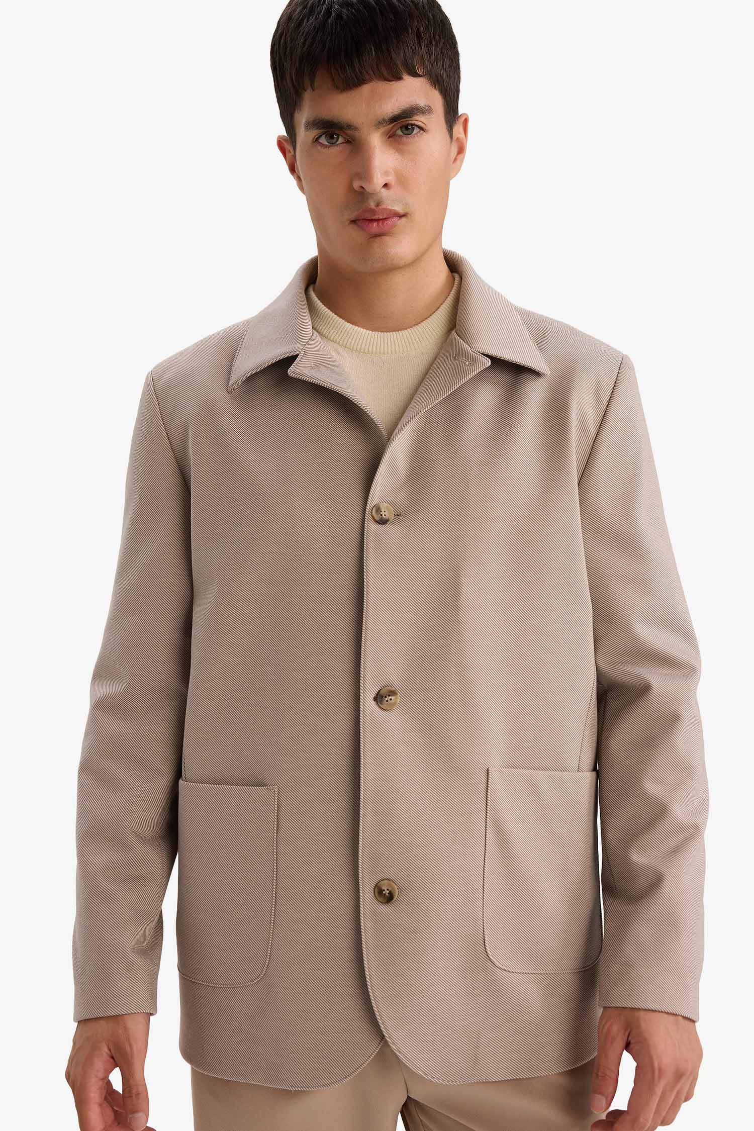 Regular Fit Polo Yaka Blazer Ceket