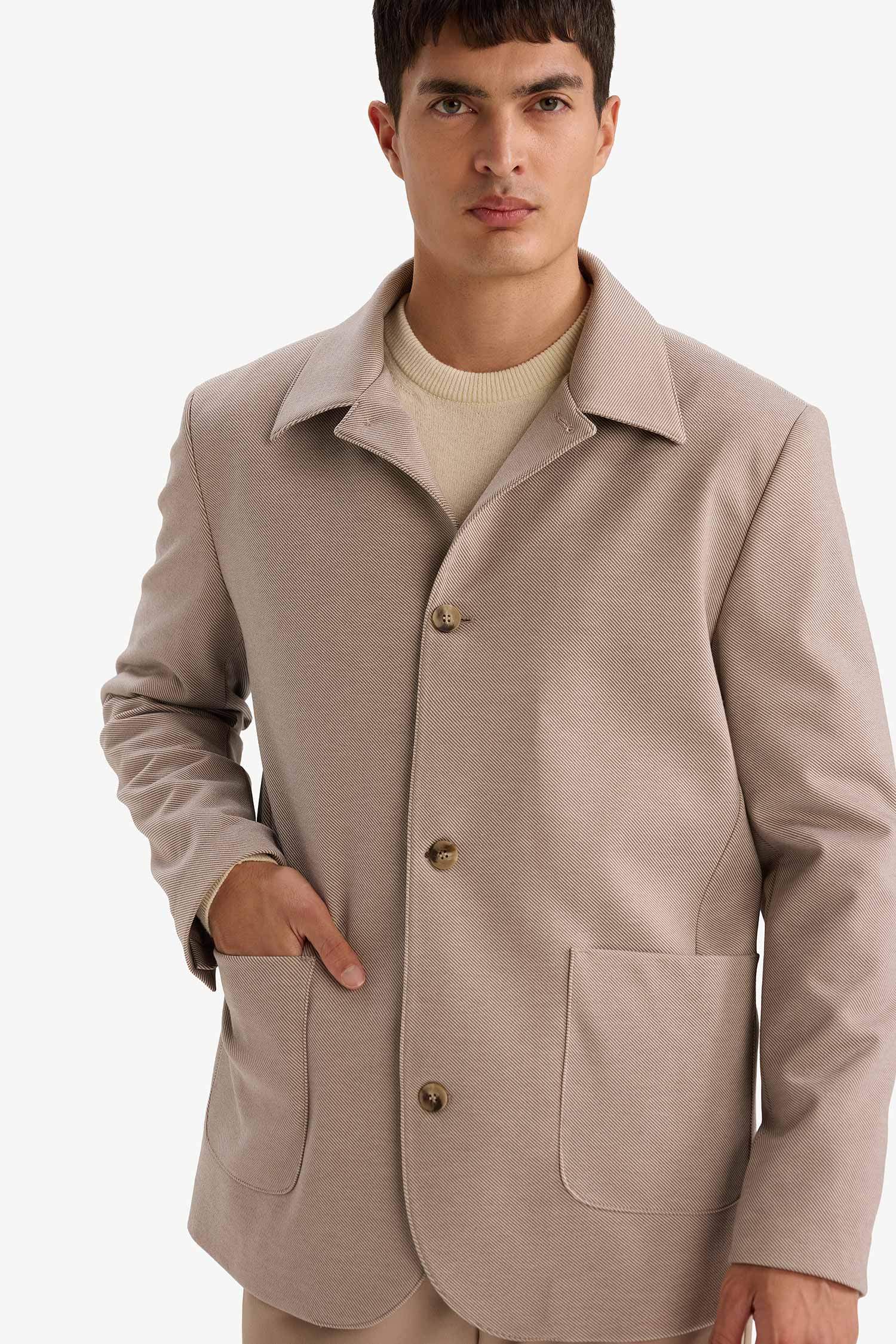 Regular Fit Polo Yaka Blazer Ceket