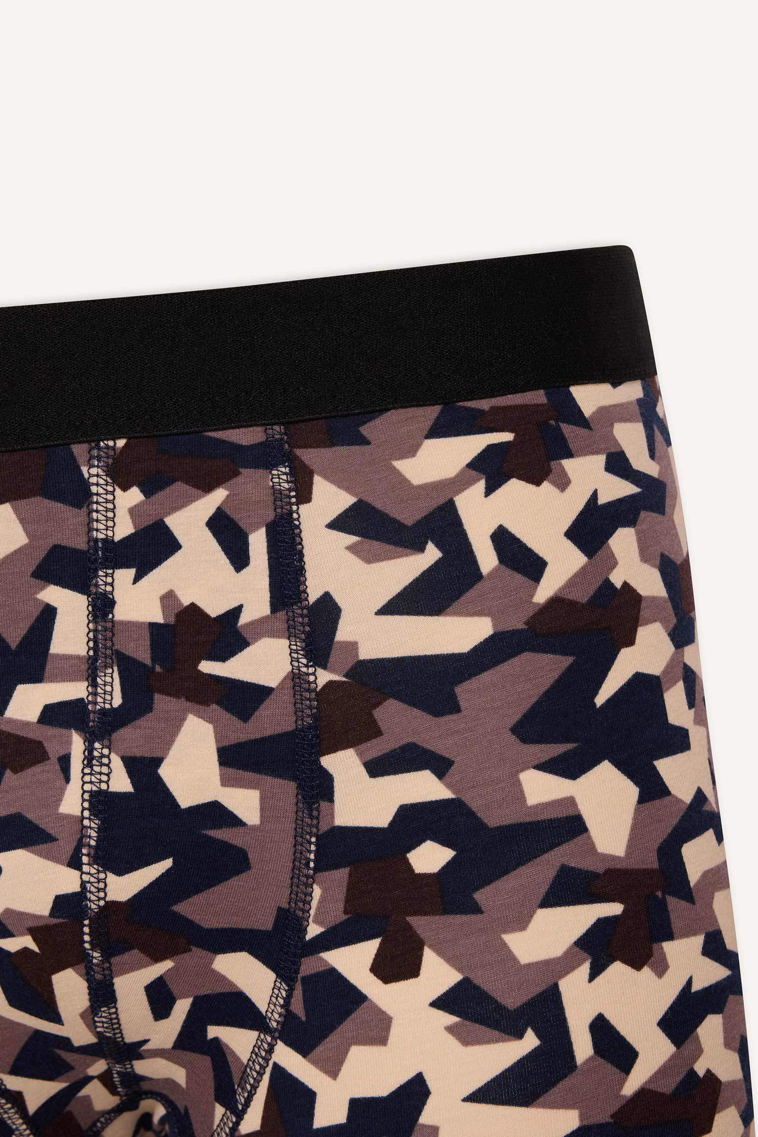 Regular Fit Desenli 3'lü Boxer