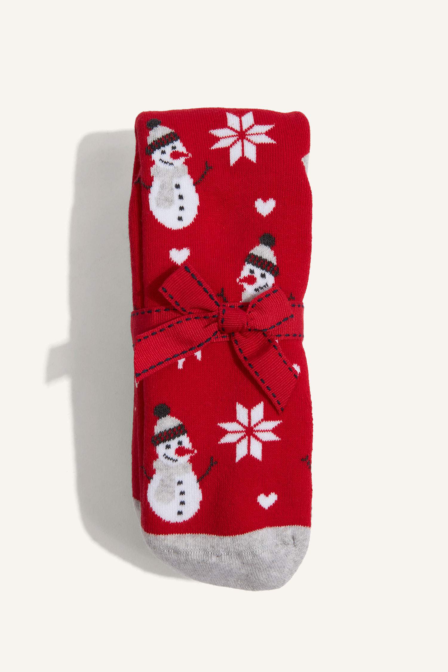 Kadın Yılbaşı Temalı 2'li Pamuklu Uzun Çorap