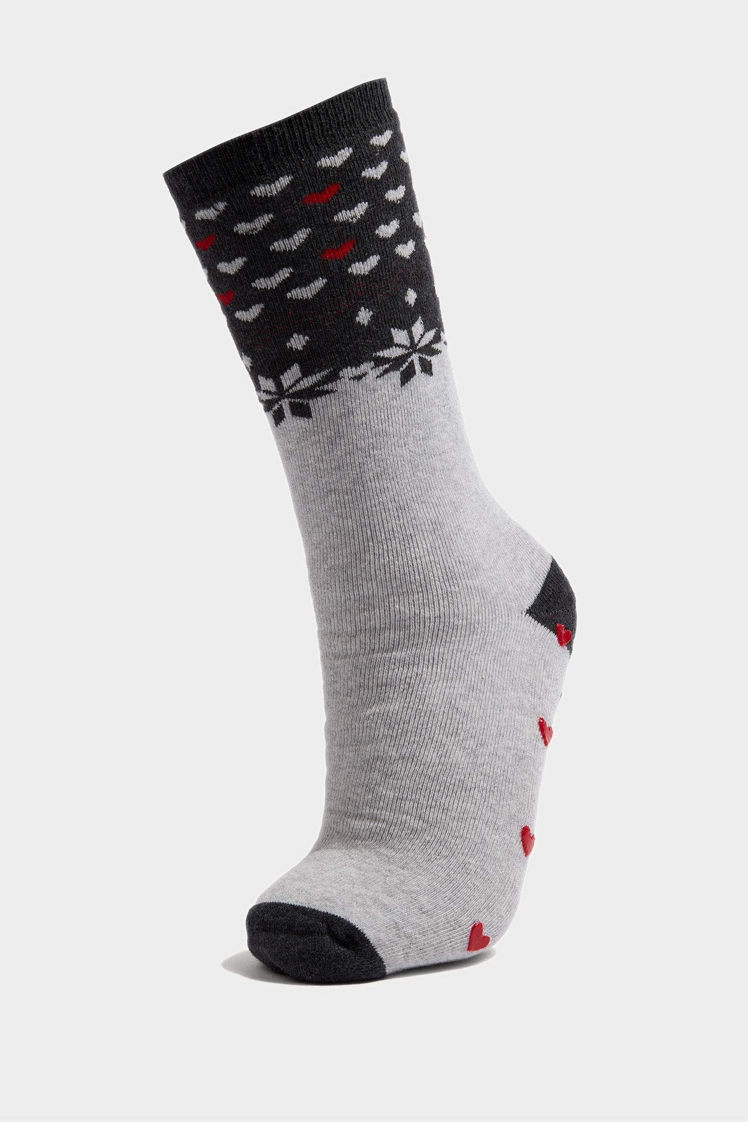 Kadın Yılbaşı Temalı 2'li Pamuklu Uzun Çorap