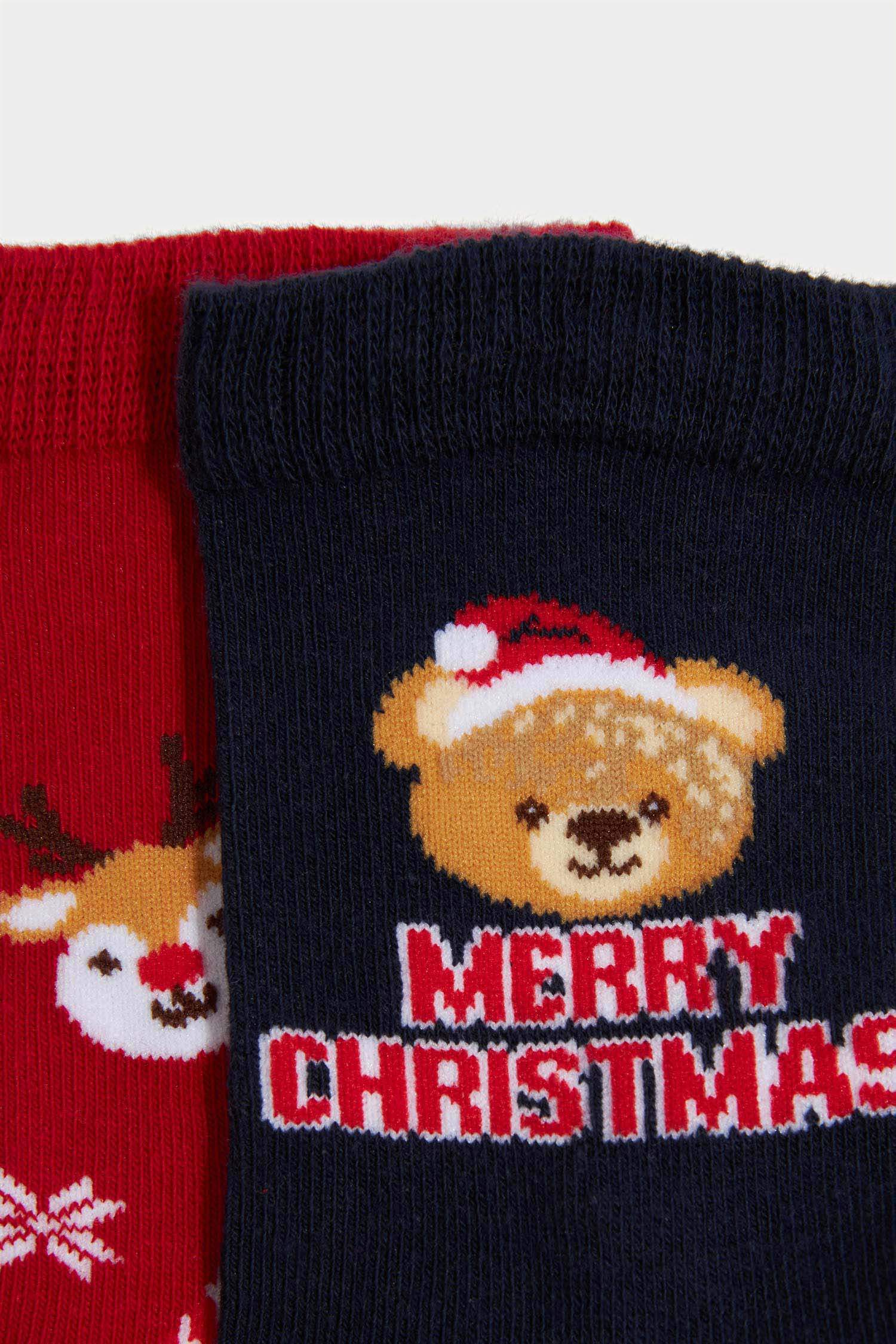 Boy 2 piece Christmas Cotton Long Sockss