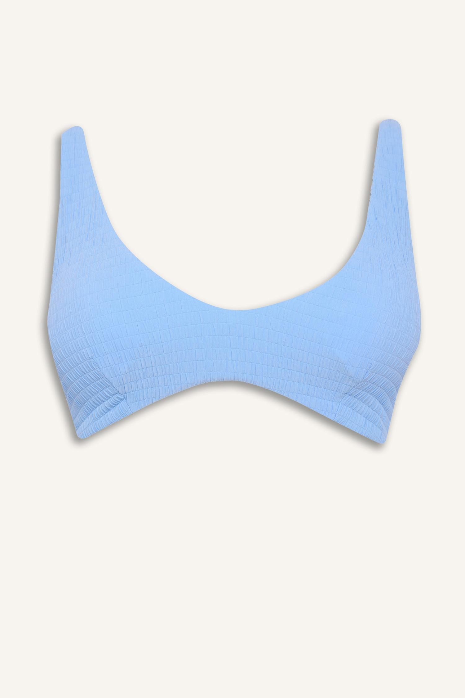 DeFacto Regular Fit Kırışık Dokulu Bikini Üstü görsel 6
