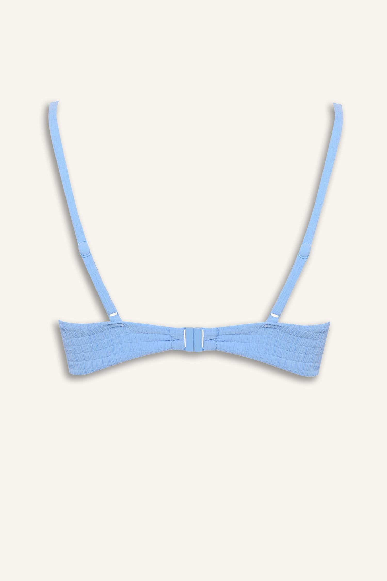 DeFacto Regular Fit Kırışık Dokulu Bikini Üstü görsel 7