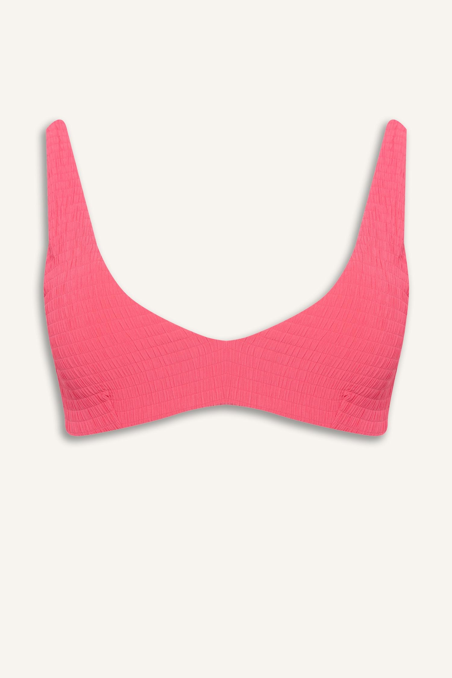 DeFacto Regular Fit Kırışık Dokulu Bikini Üstü görsel 5