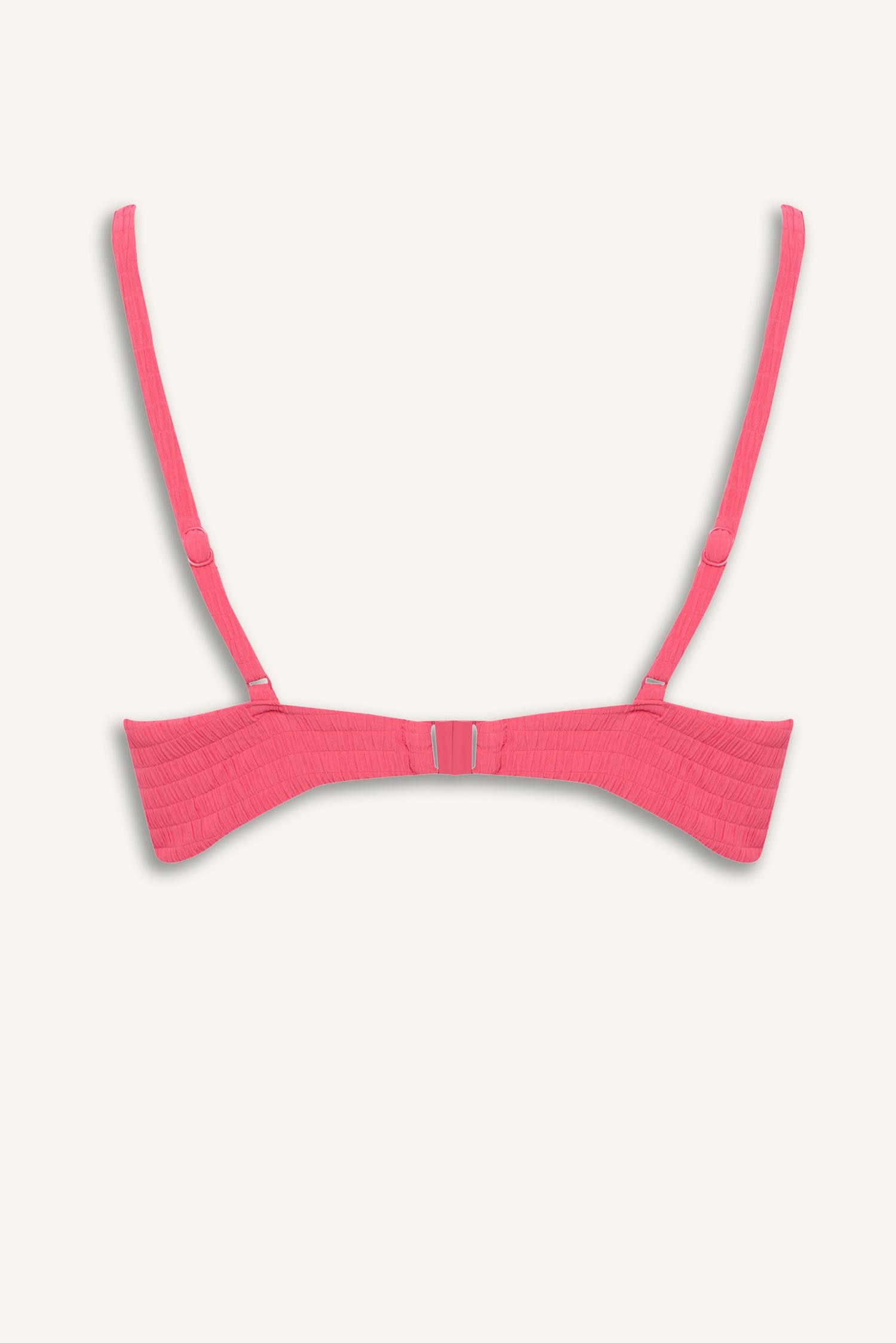 DeFacto Regular Fit Kırışık Dokulu Bikini Üstü görsel 6